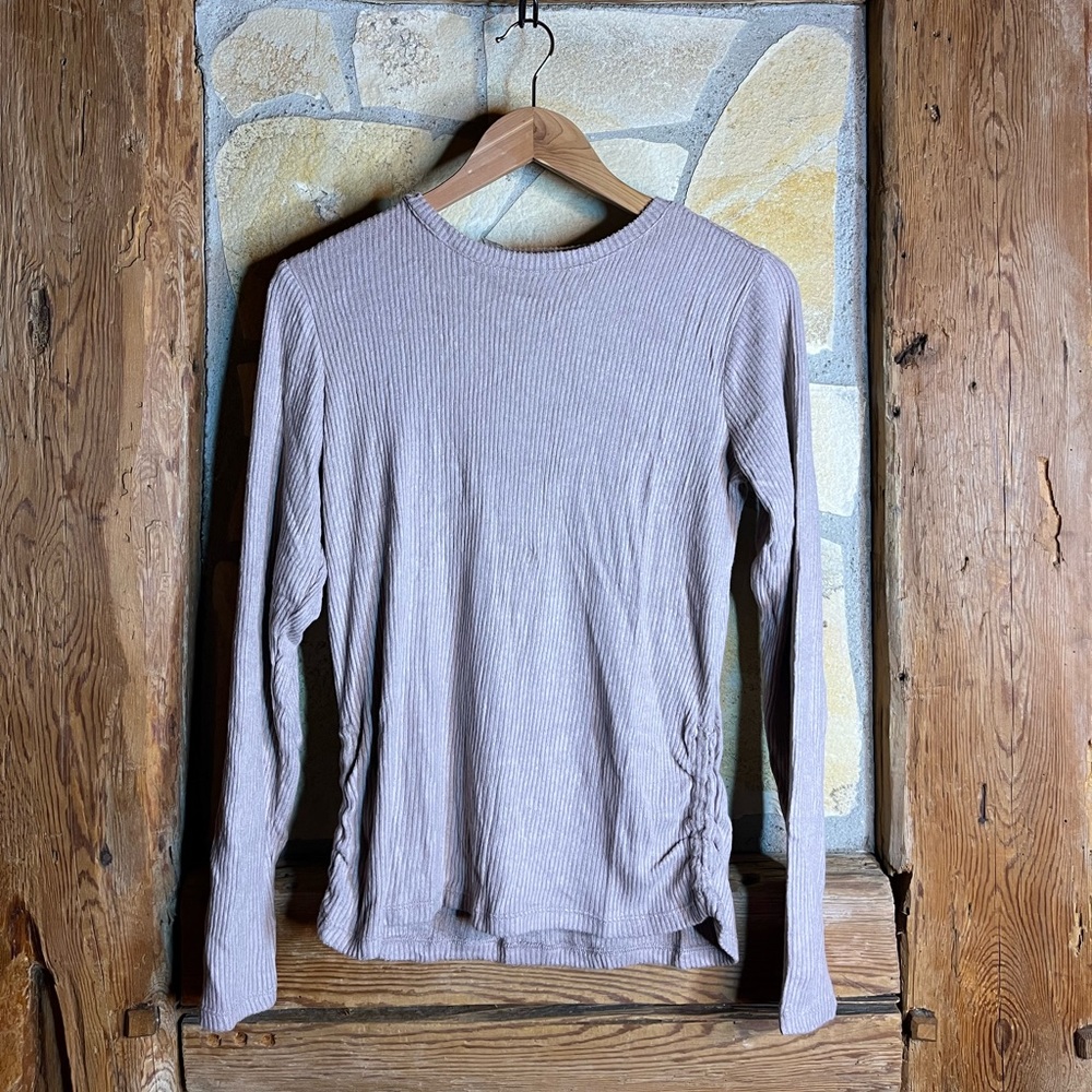 Bixby Nomad Side Ruched Brushed Ribbed Top 🫶 - Picture 6 of 7